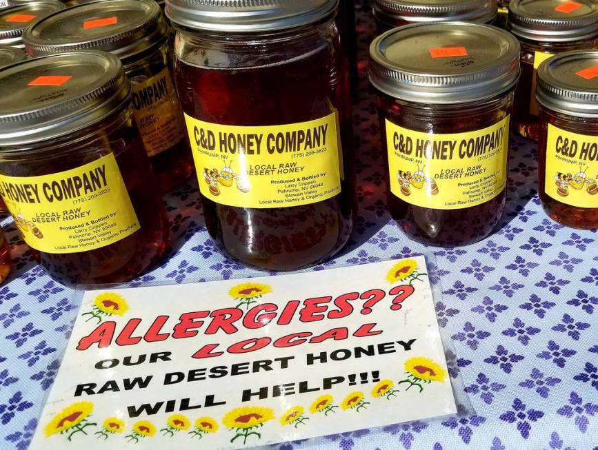 Honey is sold at the Water Street market. (Natalie Burt)