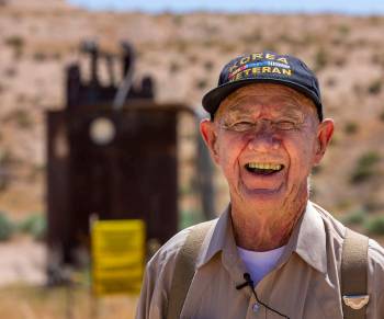 Ernie Williams about radiation monitoring apparatus sitting at the bottom of the Bilby subsiden ...