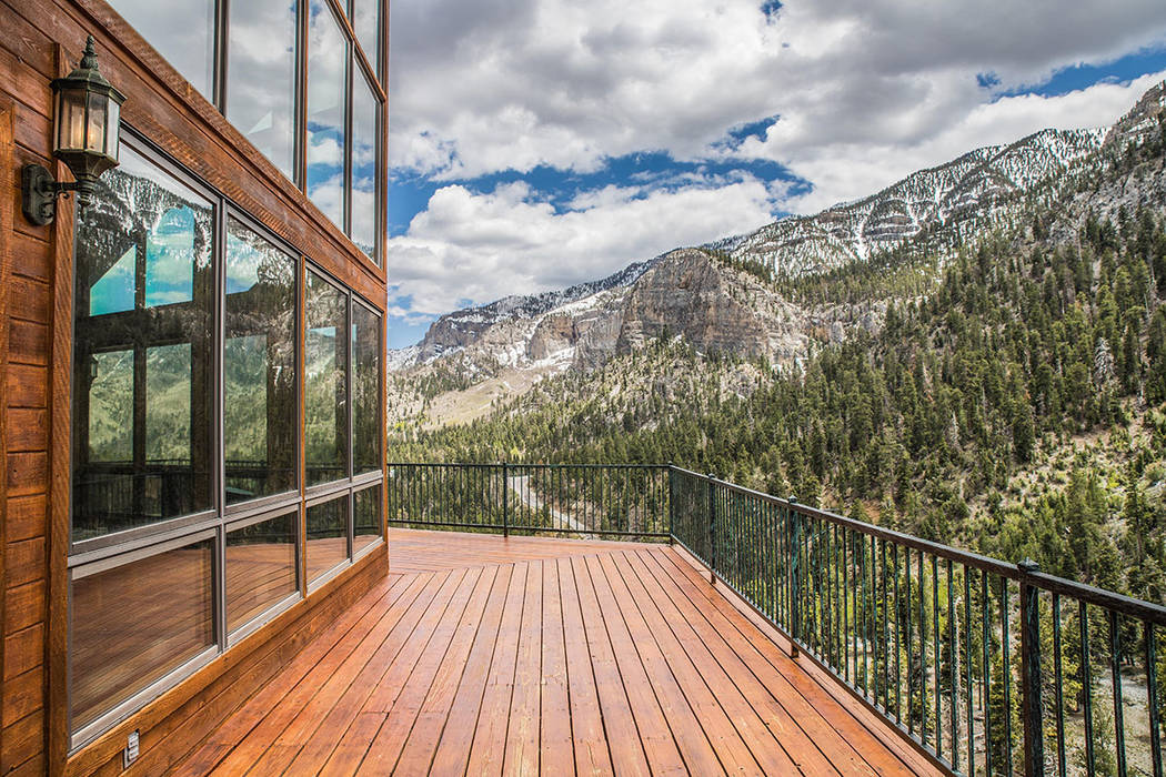 This home at Mount Charleston has a wraparound deck with views of the Spring Mountains. (Tonya ...
