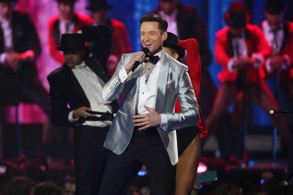 Hugh Jackman performs onstage at the Brit Awards in London, Wednesday, Feb. 20, 2019. (Photo by ...