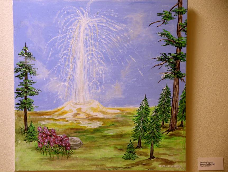 Geyser, Hot Springs acrylic on canvas is part of Hannelore Lowrey's exhibit 'The Varied Faces o ...