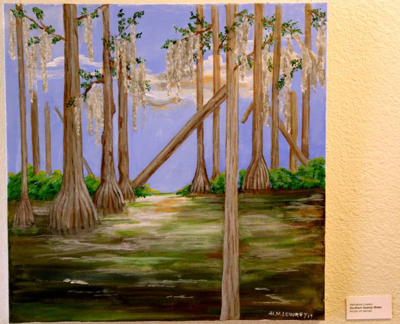 Southern Swamp Water acrylic on canvas is part of Hannelore Lowrey's exhibit 'The Varied Faces ...