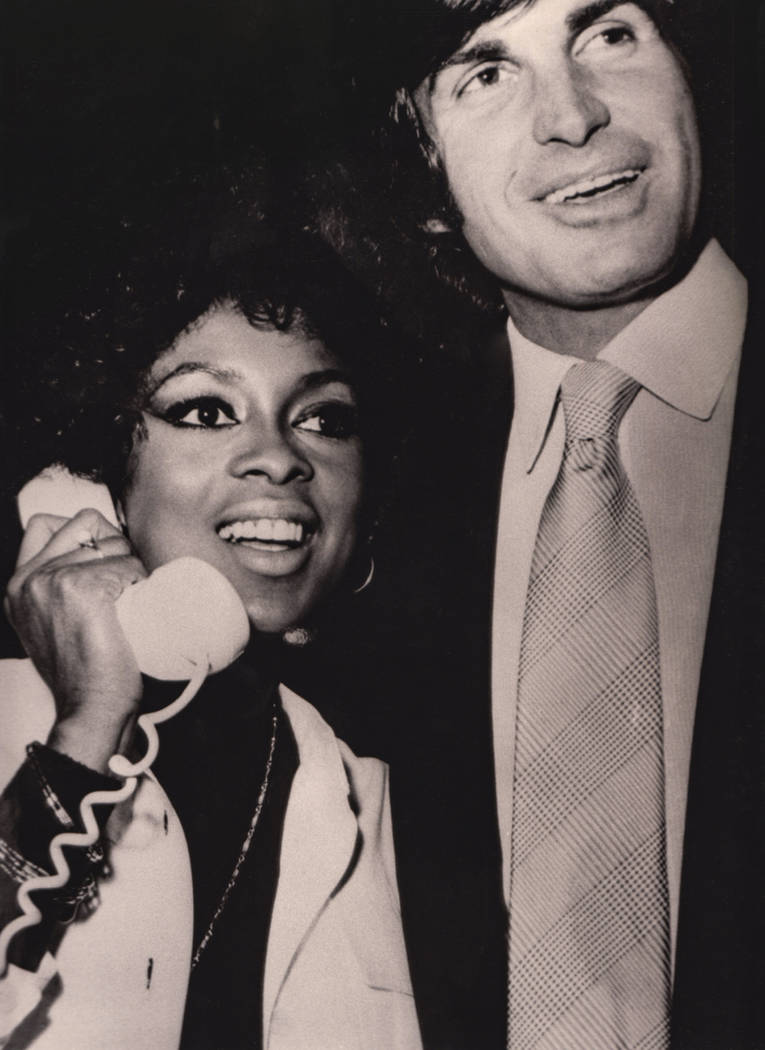 Lola Falana and George Hamilton at the Las Vegas Hilton in Las Vegas in 1976. (Westgate)