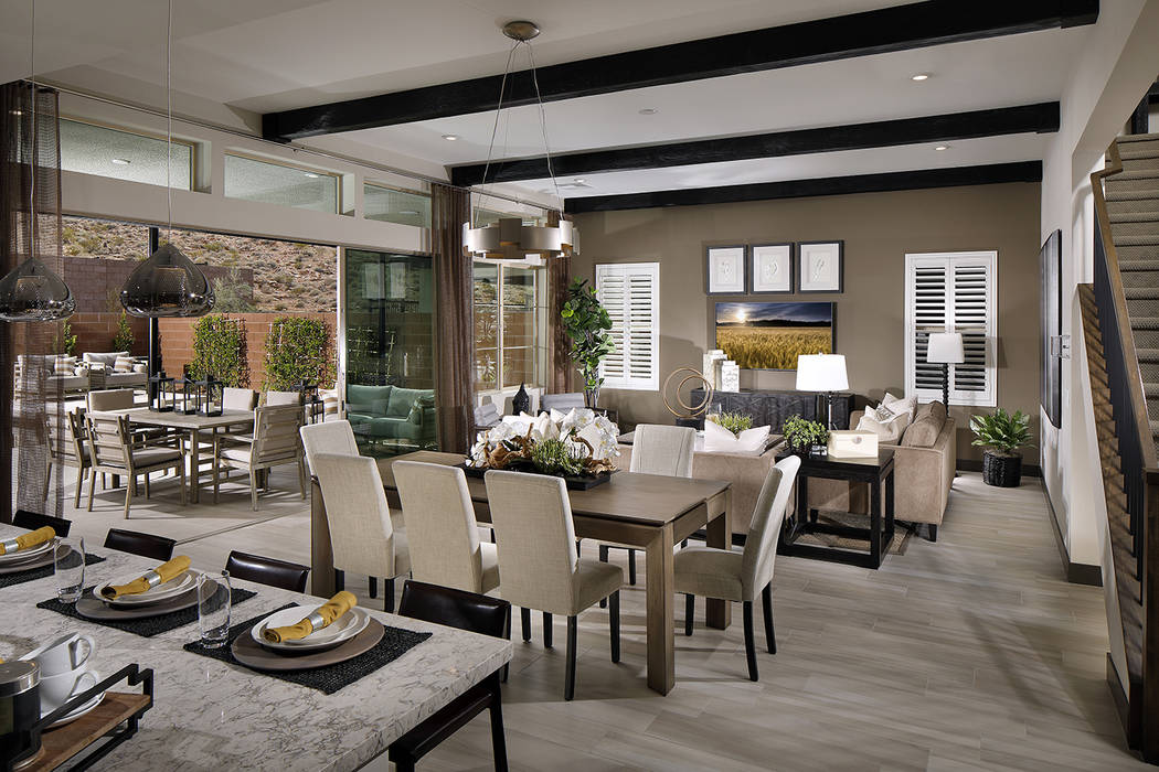 The home's living area opens to the backyard pool. (Anthony Gomez, A.G. Photography Inc.)