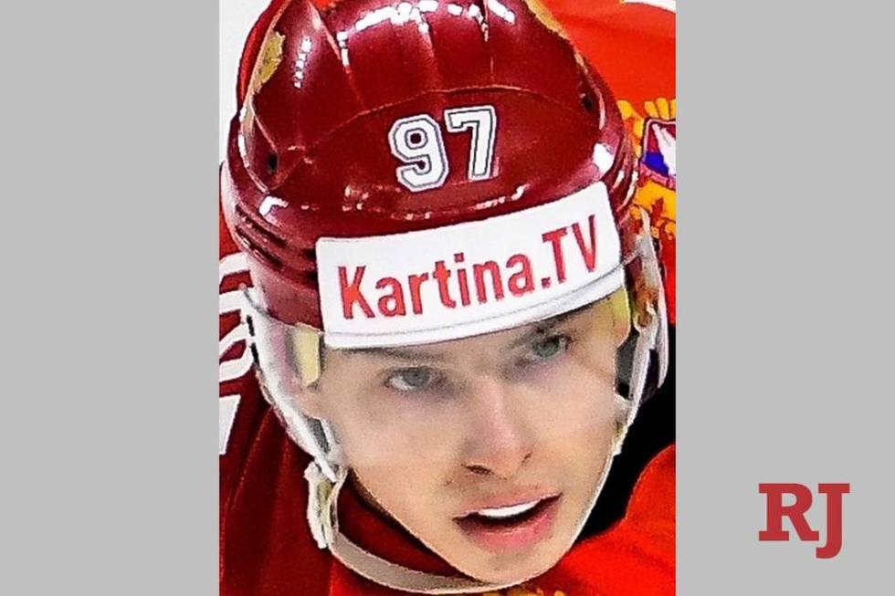 Russia's Nikita Gusev at the 2018 IIHF Ice Hockey World Championship group stage match between ...