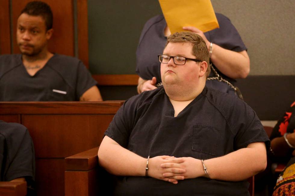 Security guard Brian William Love appears in court at the Regional Justice Center in Las Vegas ...