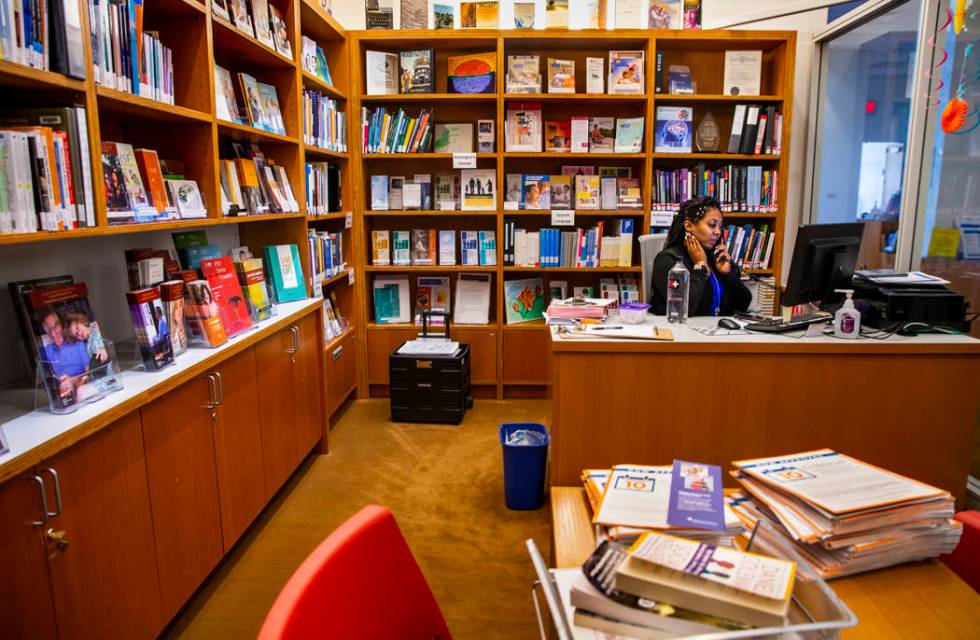 Lakita Arrinton manages the library for patient's use at the Cleveland Clinic Lou Ruvo Center f ...