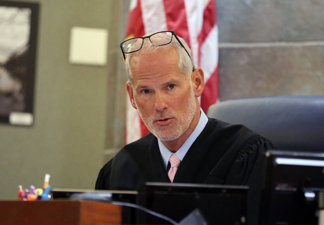 Judge Douglas Herndon presides during the trial of Gustavo Ramos-Martinez, who is accused of ki ...