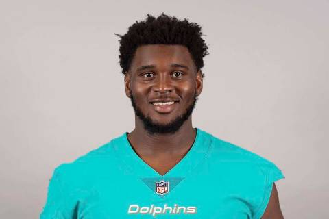 This is a 2019 photo of Kendrick Norton of the Miami Dolphins NFL football team. (AP)