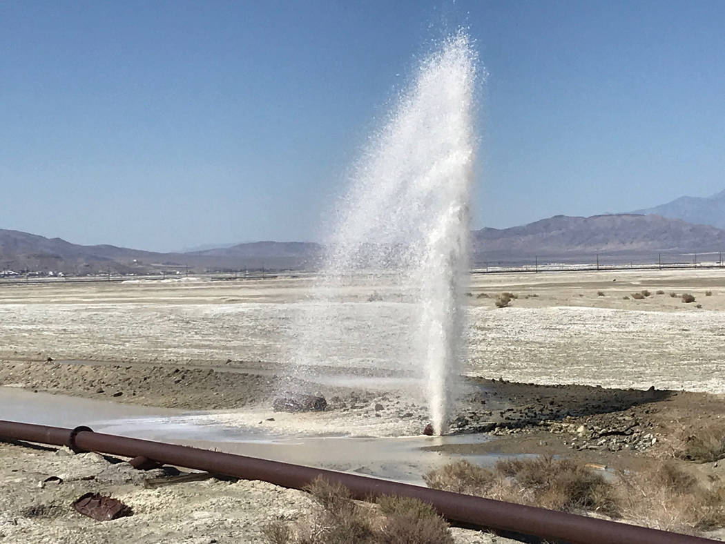 Pipes are damaged from an earthquake, Thursday, July 4, 2019, in Trona, Calif. A strong earthqu ...