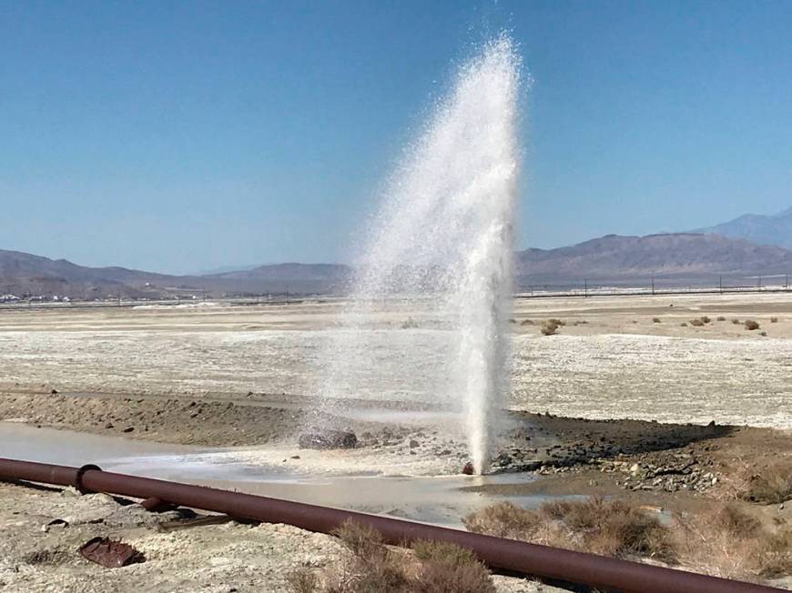 Pipes are damaged from an earthquake, Thursday, July 4, 2019, in Trona, Calif. A strong earthqu ...