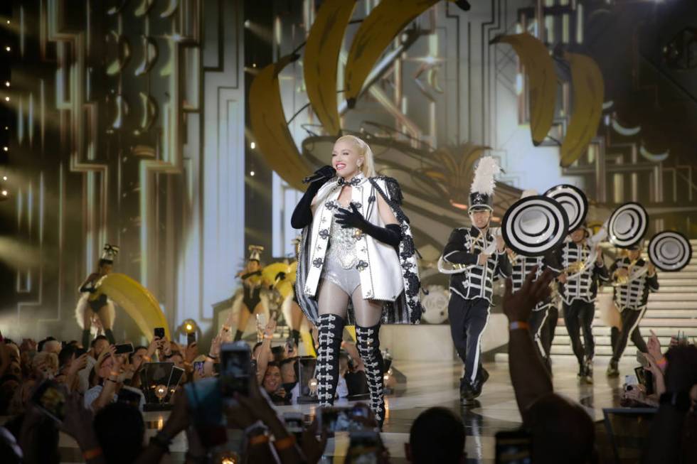 Zappos Theater at Planet Hollywood headliner Gwen Stefani is shown during her "Just A Girl" pro ...