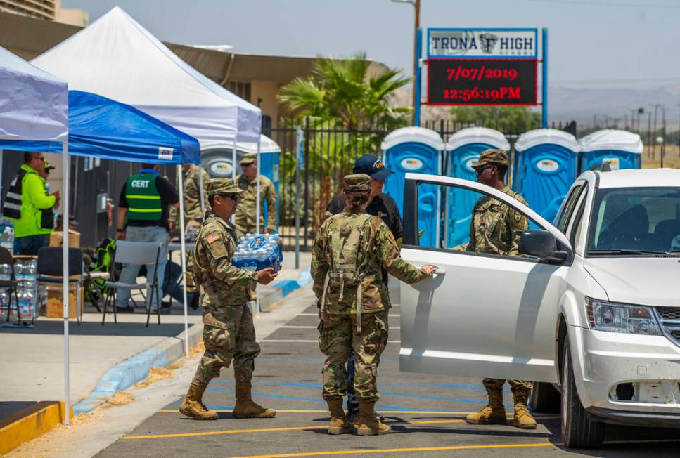 California National Guard troops in conjunction with San Bernardino County Fire Community Emerg ...
