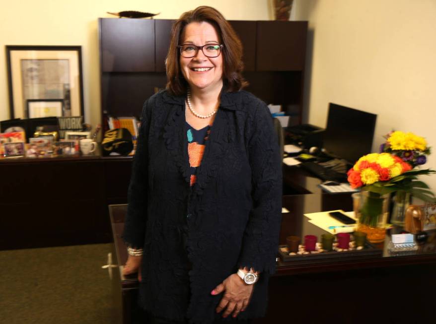 Nathan Adelson Hospice President and CEO Karen Rubel at her Las Vegas offices Tuesday, July 2, ...