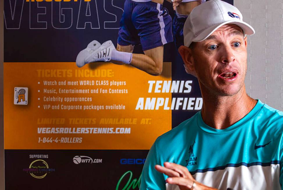 Vegas Rollers coach Tim Blenkiron talks tennis and the upcoming season at The Orleans on Wednes ...