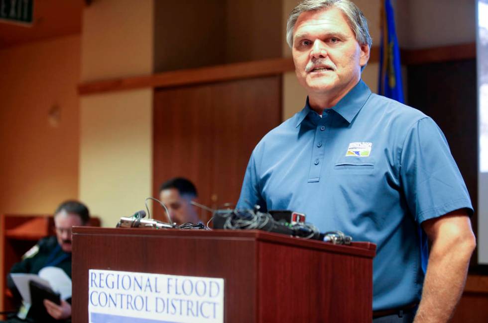 Clark County Regional Flood Control District General Manager and Chief Engineer Steve Parrish d ...