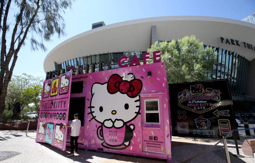 Hello Kitty Cafe owner Polo Nguyen prepares for a media preview for the pop-up at The Park loca ...