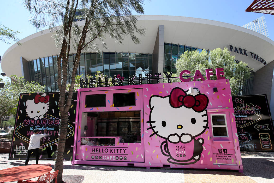 Hello Kitty Cafe owner Polo Nguyen prepares for a media preview for the pop-up at The Park loca ...