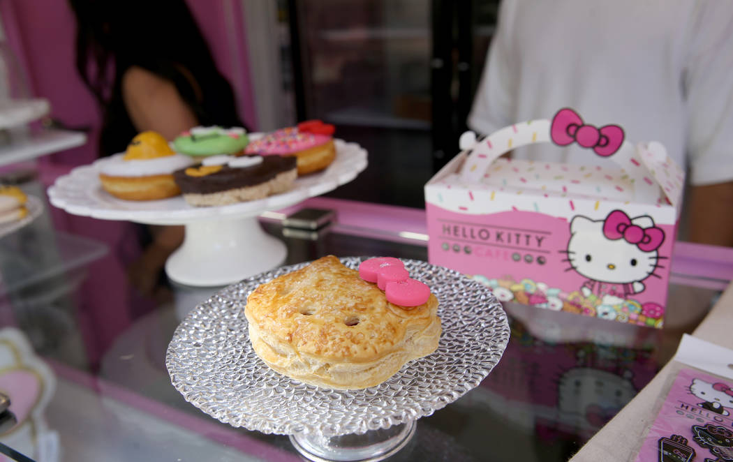 Hello Kitty Cafe Strawberry Puff Pastry during a media preview for the pop-up at The Park locat ...