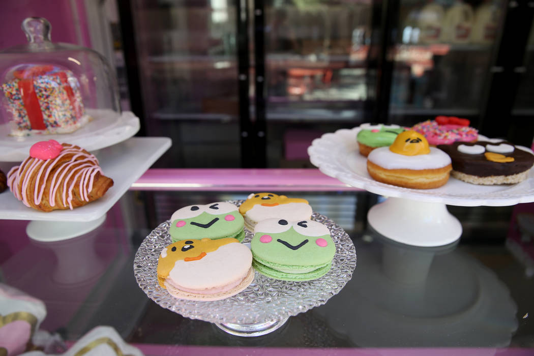 Hello Kitty Cafe Macaroons during a media preview for the pop-up at The Park located on the Str ...