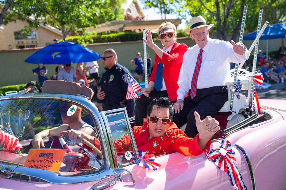 Las Vegas Mayor Carolyn Goodman and her husband, former Las Vegas Mayor Oscar Goodman, attended ...