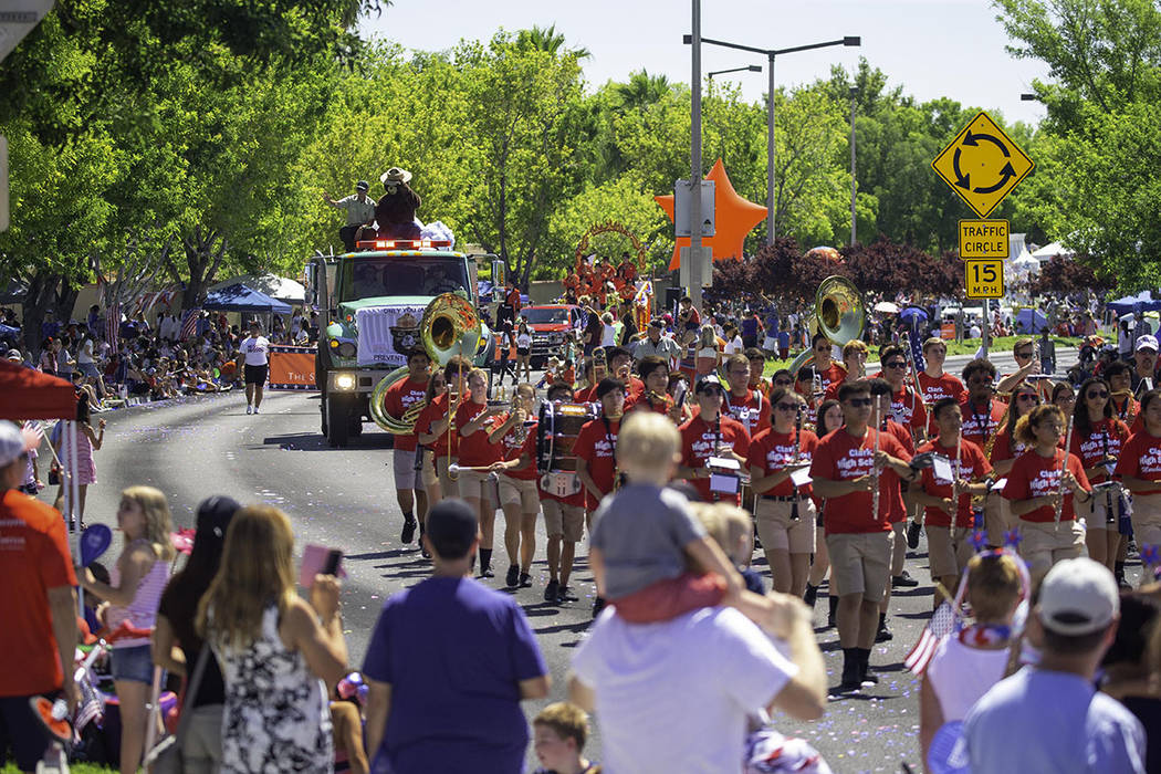 Several area school bands marched in the Fourth of July parade. (Summerlin)