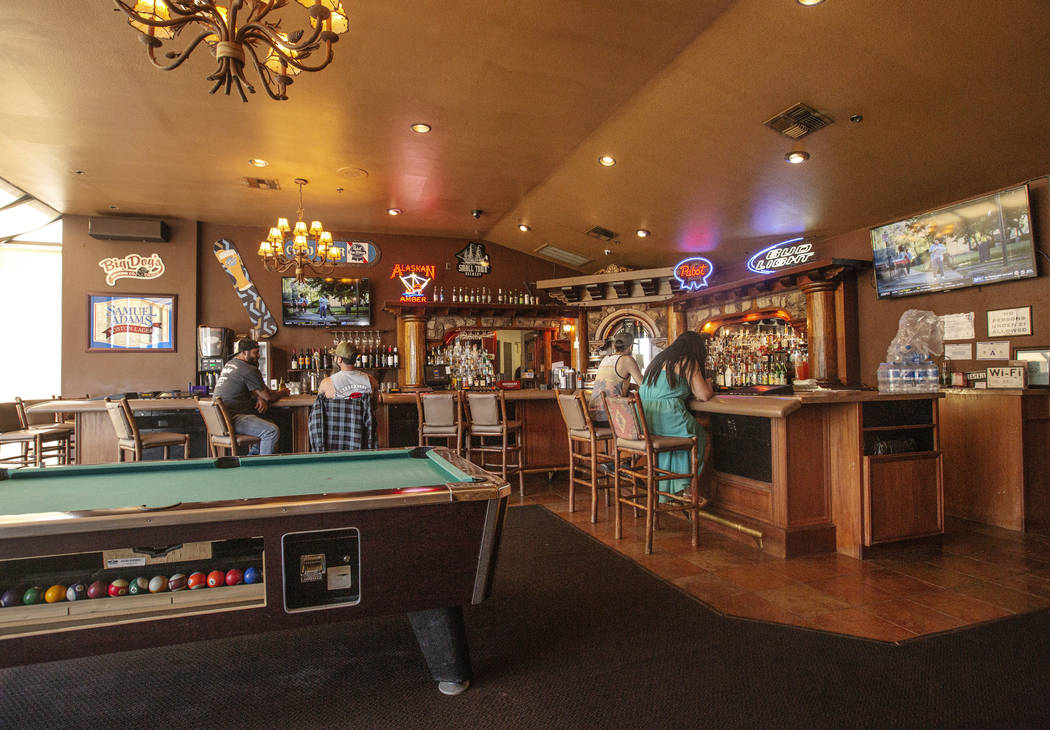 Guest have drinks at the bar at The Resort in Mount Charleston on Wednesday, July 10, 2019 in M ...