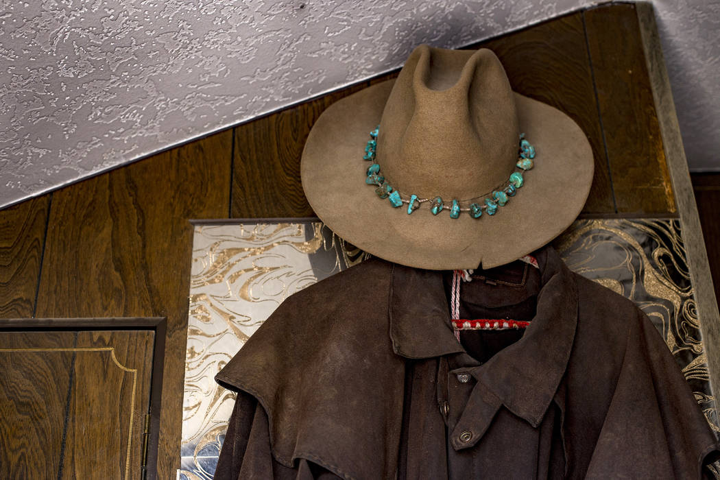 A hat and coat hang inside the trailer on the property where Troy Ray died as a result of the J ...