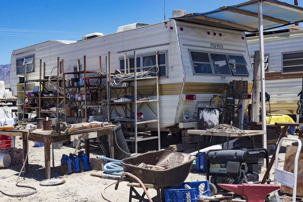 The property where Troy Ray died as a result of the July 4 earthquake while working on his Jeep ...