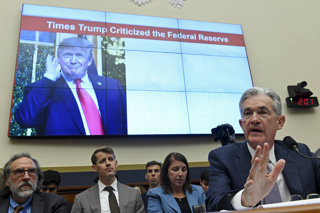 Federal Reserve Chairman Jerome Powell testifies before the House Financial Services Committee ...