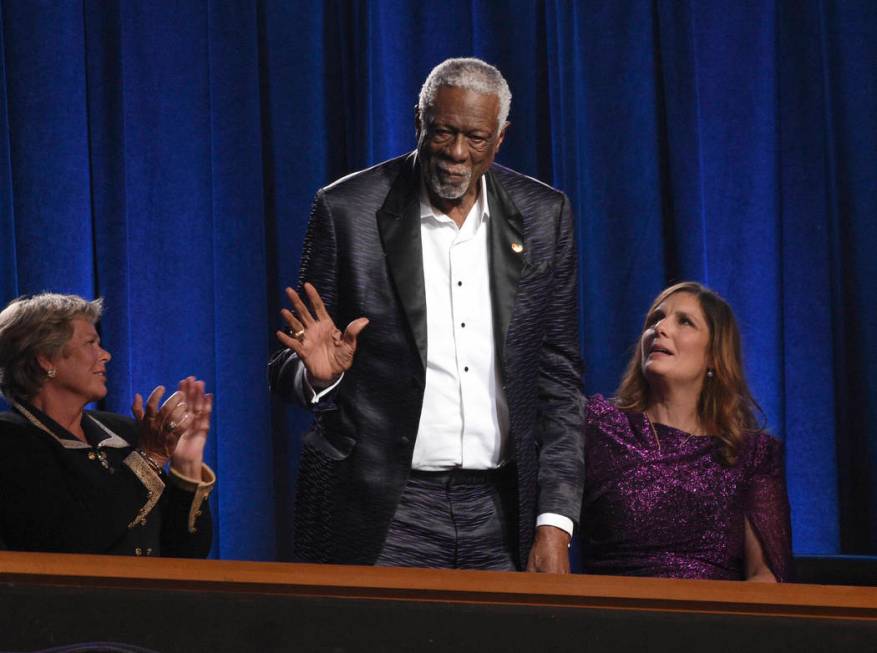 Bill Russell accepts the Arthur Ashe award for courage at the ESPY Awards on Wednesday, July 10 ...