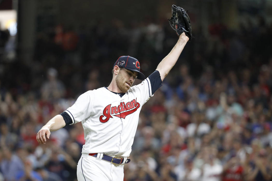 American League pitcher Shane Bieber, of the Cleveland Indians, was named MVP of the All-Star G ...