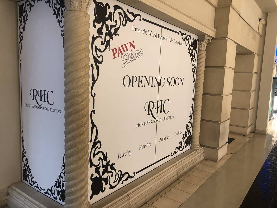 A look at the under-construction Rick's Collection at the Grand Canal Shoppes at the Venetian, ...