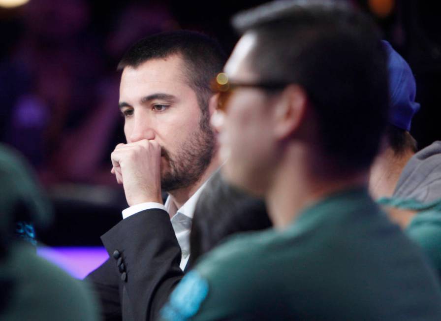 Dario Sammartino at the main event final table during the World Series of Poker at the Rio hote ...