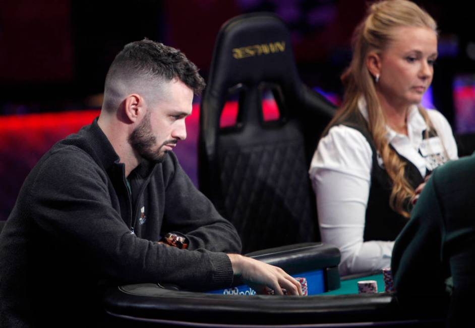 Alex Livingston at the main event final table during the World Series of Poker at the Rio hote ...