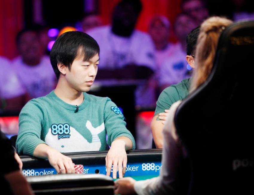 Timothy Su at the main event final table during the World Series of Poker at the Rio hotel-casi ...