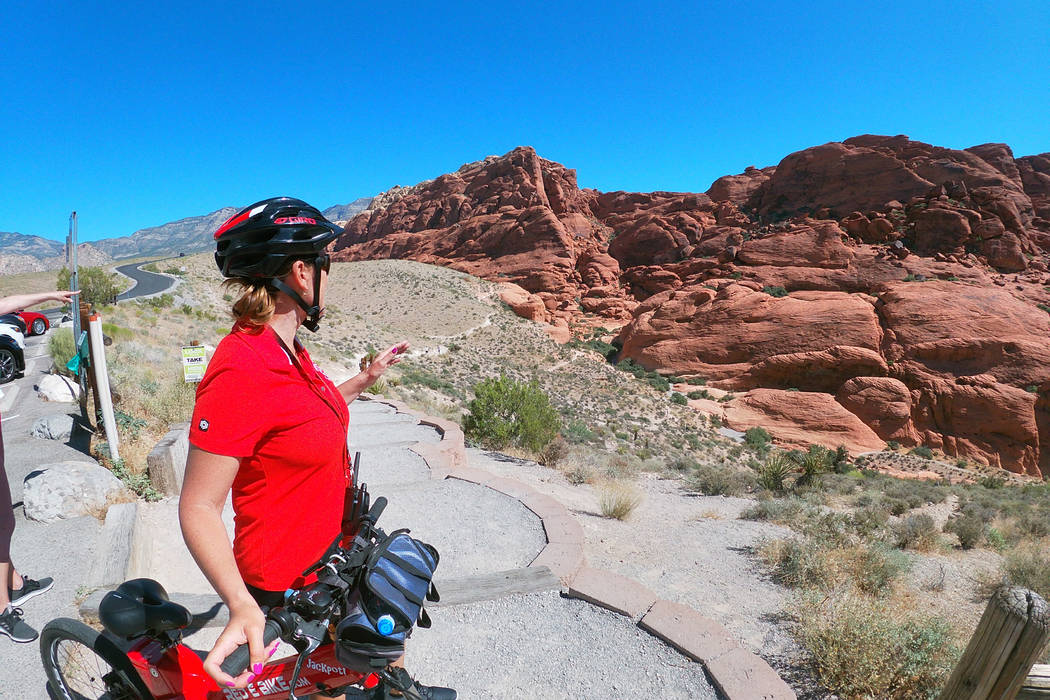 The Red E Bike offers tours of Red Rock Canyon's Scenic Loop from an electric bike. (Mat Lusche ...