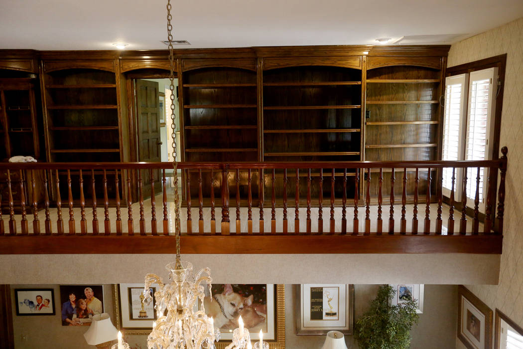 Bookshelves at the former house of Jerry Lewis in Las Vegas, Wednesday, May 15, 2019. Jane Popp ...