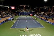 Julien Benneteau, of France, hits a return versus Lleyton Hewitt, of Australia, during the seco ...