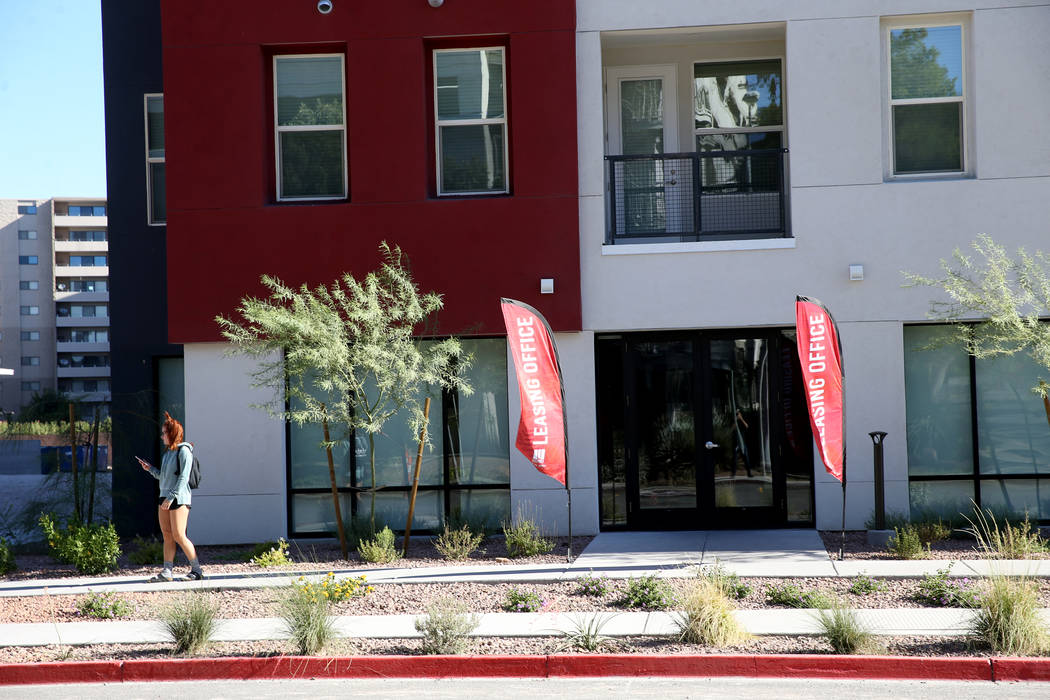 The Degree, a recently-opened 226-unit on-campus student housing community at UNLV Wednesday, J ...