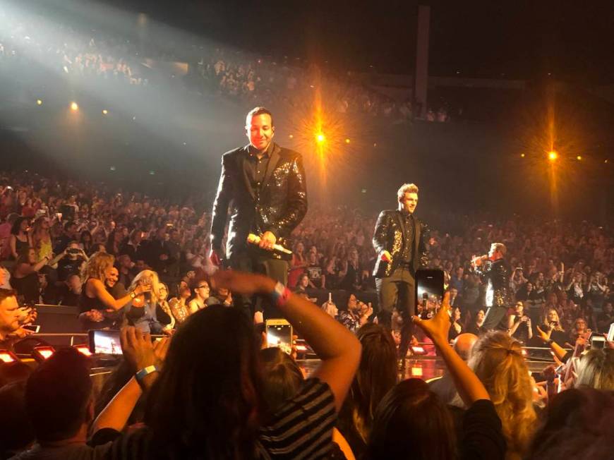 The Backstreet Boys' are shown at their final "Larger Than Life" residency show at Zappos Theat ...