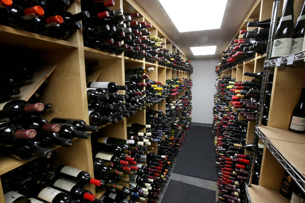 The back of the house wine room at Delmonico Steakhouse at The Venetian in Las Vegas Monday, Ju ...