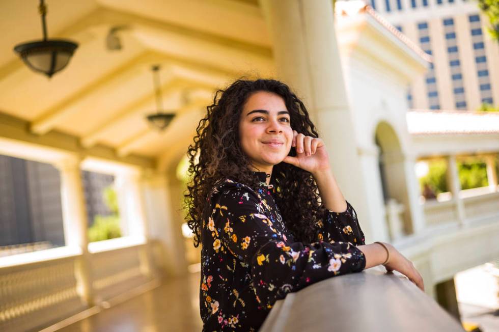 Salomee Levy poses for a portrait outside of the Bellagio in Las Vegas on Friday, July 19, 2019 ...