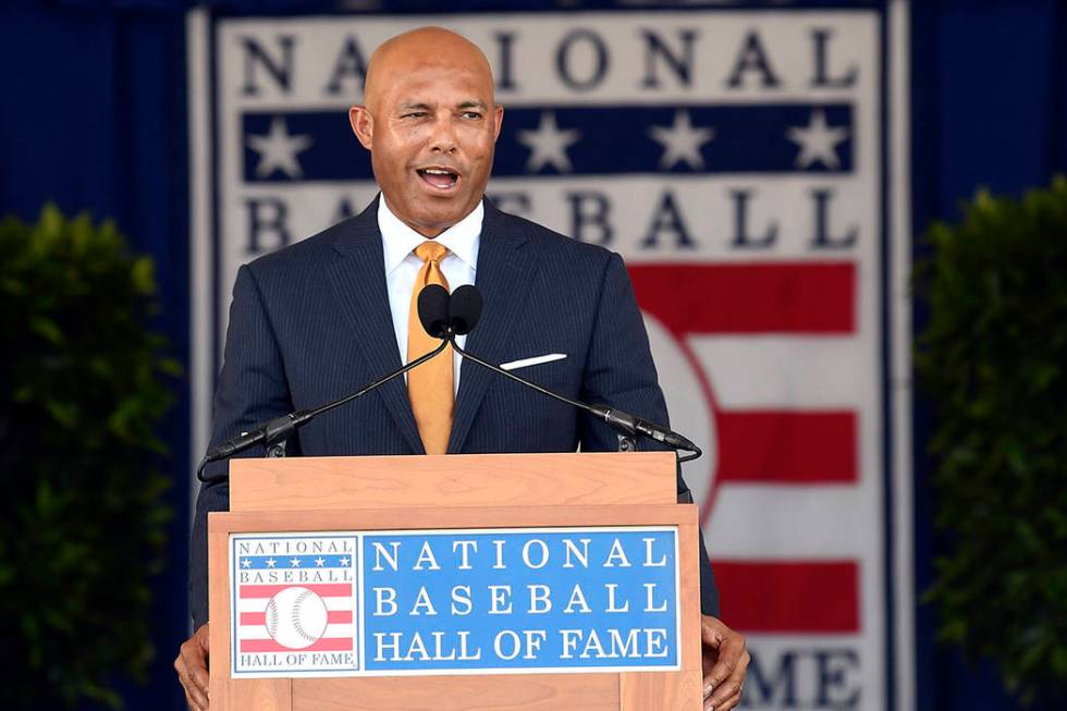 National Baseball Hall of Fame inductee Mariano Rivera, New York Yankees pitcher speaks during ...