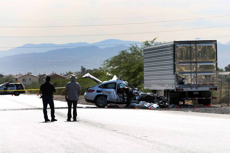 One person is fighting for their life after a white vehicle collided with a parked trailer near ...