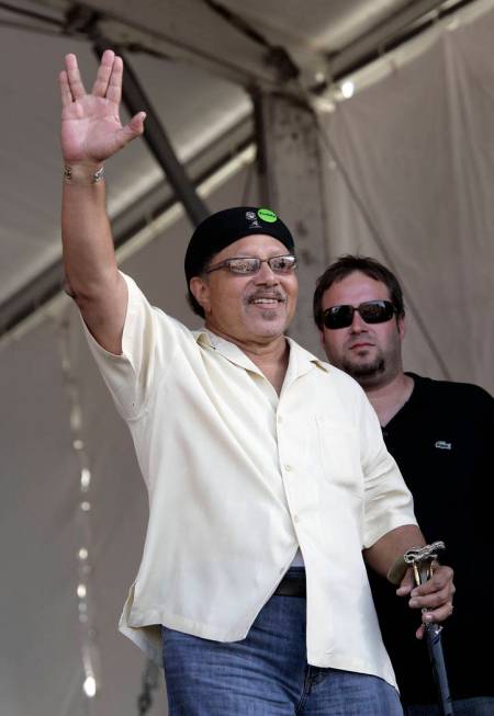 Art Neville during the 2008 New Orleans Jazz & Heritage Festival in New Orleans. Neville, a mem ...