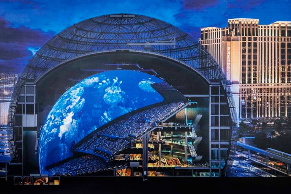 A rendered cross section of MSG Sphere at The Venetian. The state-of-the-art venue will have ni ...