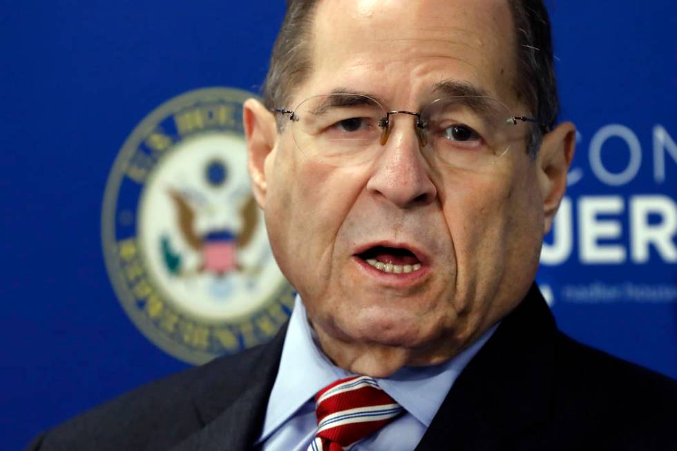 U.S. Rep. Jerry Nadler, D-N.Y., chairman of the House Judiciary Committee, speaks during a news ...