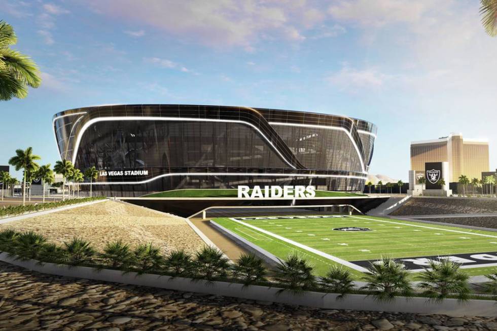 A rendering of the Las Vegas Raiders stadium project. (MANICA Architecture)