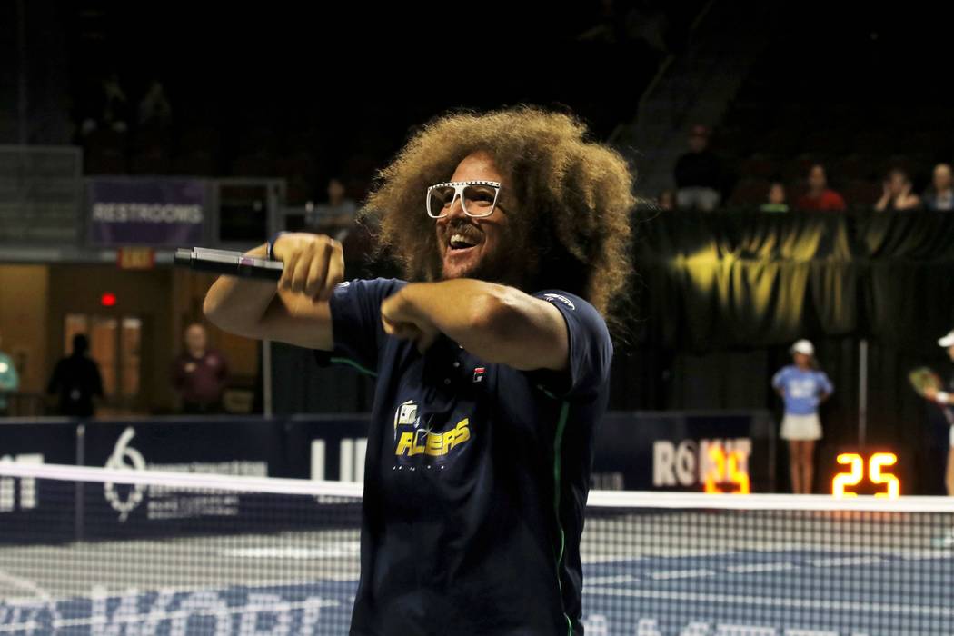 Redfoo is shown at the Vegas Rollers-New York Empire match at Orleans Arena on Tuesday, July 23 ...